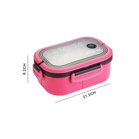 Eco-Friendly Portable Bento Box (1200ml) - Double Compartment and Leak-Proof